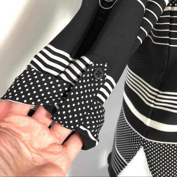 ⭐️ Ann Taylor LOFT Striped Long Sleeve Blouse EXTRA SMALL - Picture 4 of 12